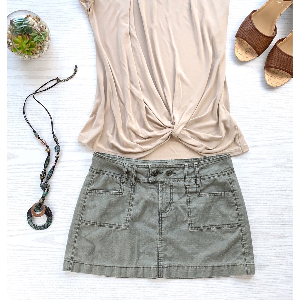 Soulmate Paris blues army green mini skirt